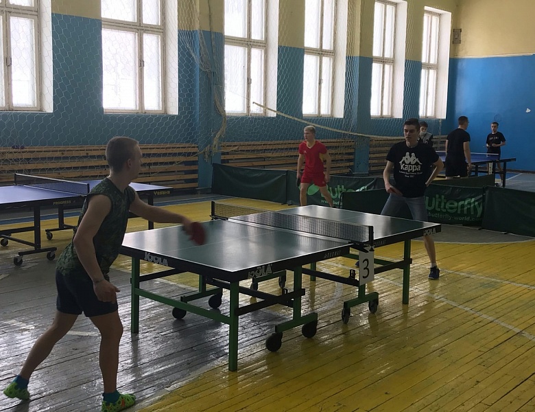 Соревнования по настольному теннису,